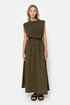 Âme antwerp kilt lang skirt dark green